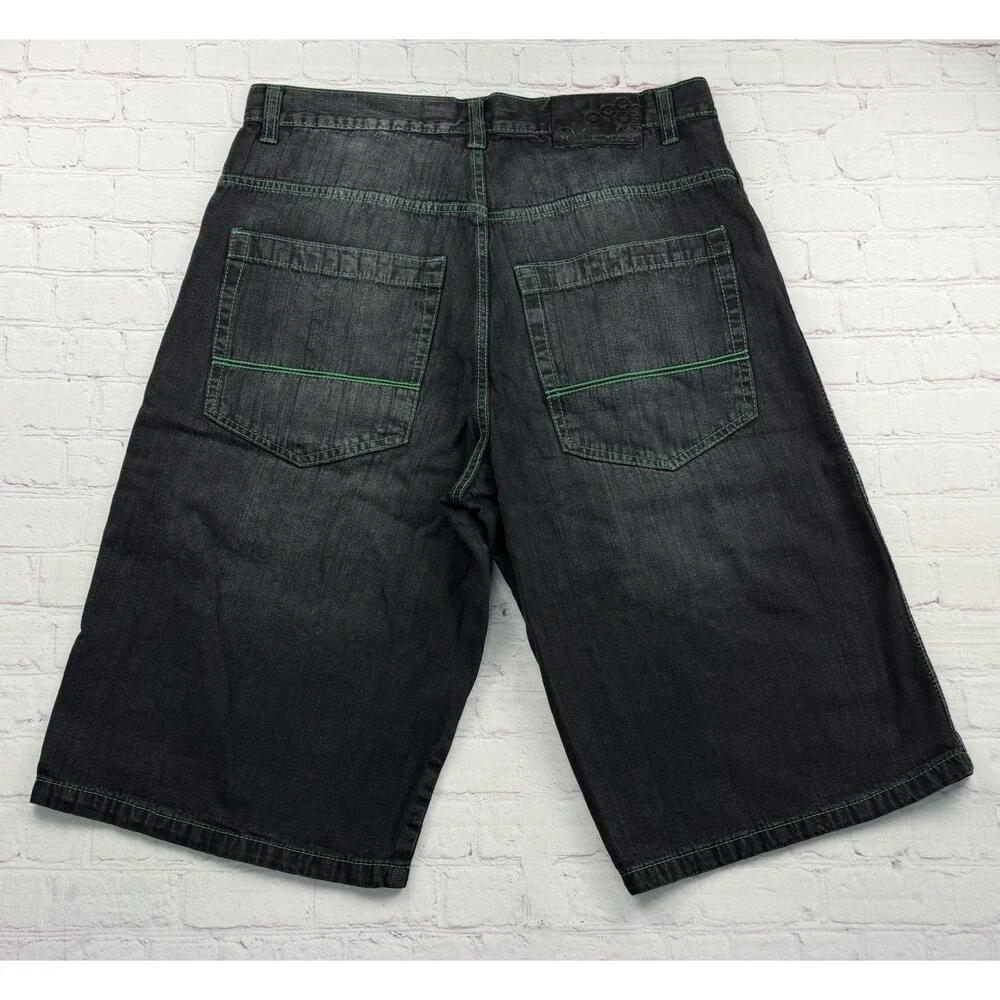 Vintage Southpole Black Jean Shorts Mens 38 Shorts Baggy Y2K Hip Hop